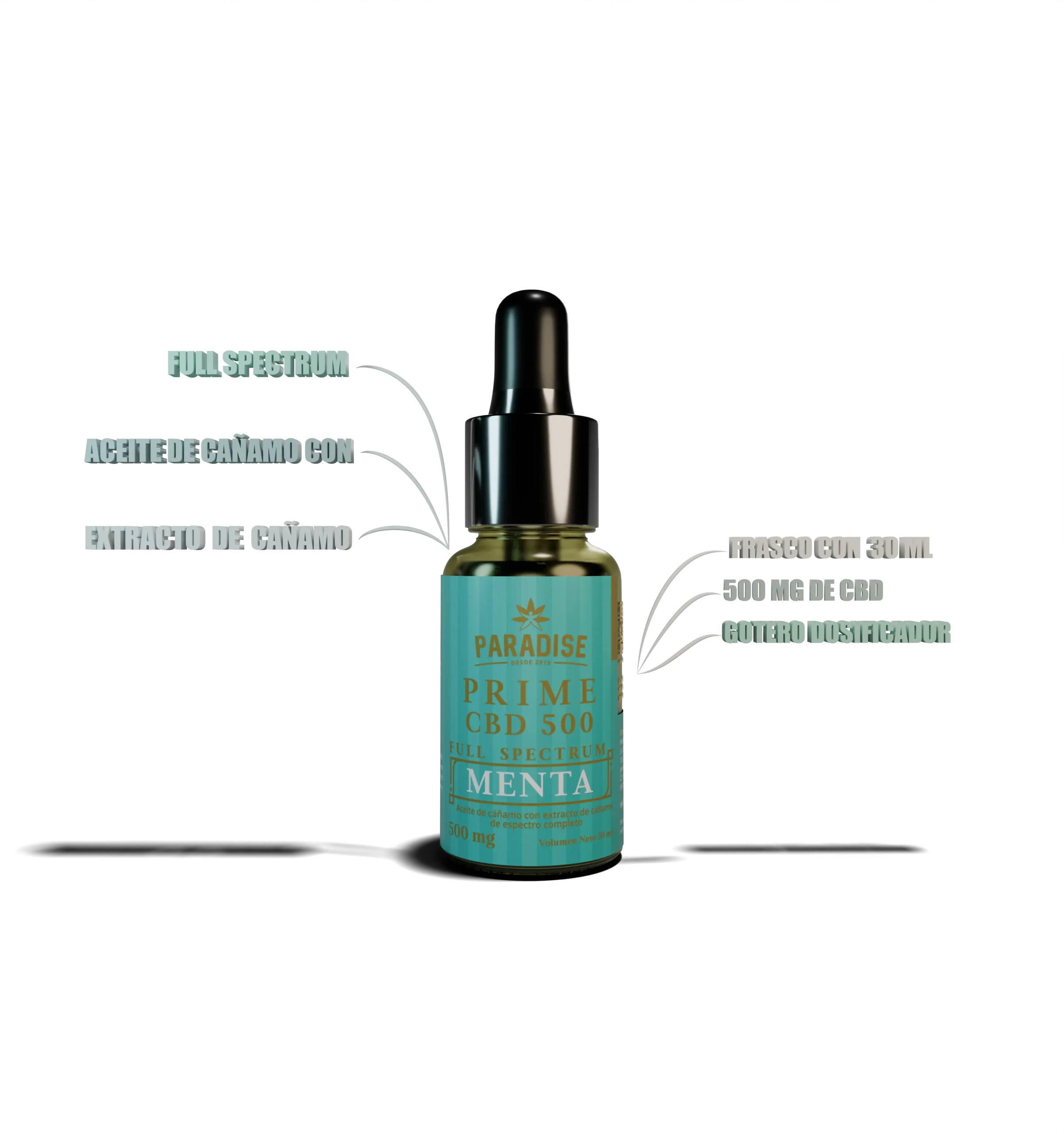 Gotero Prime CBD 500mg (Menta)